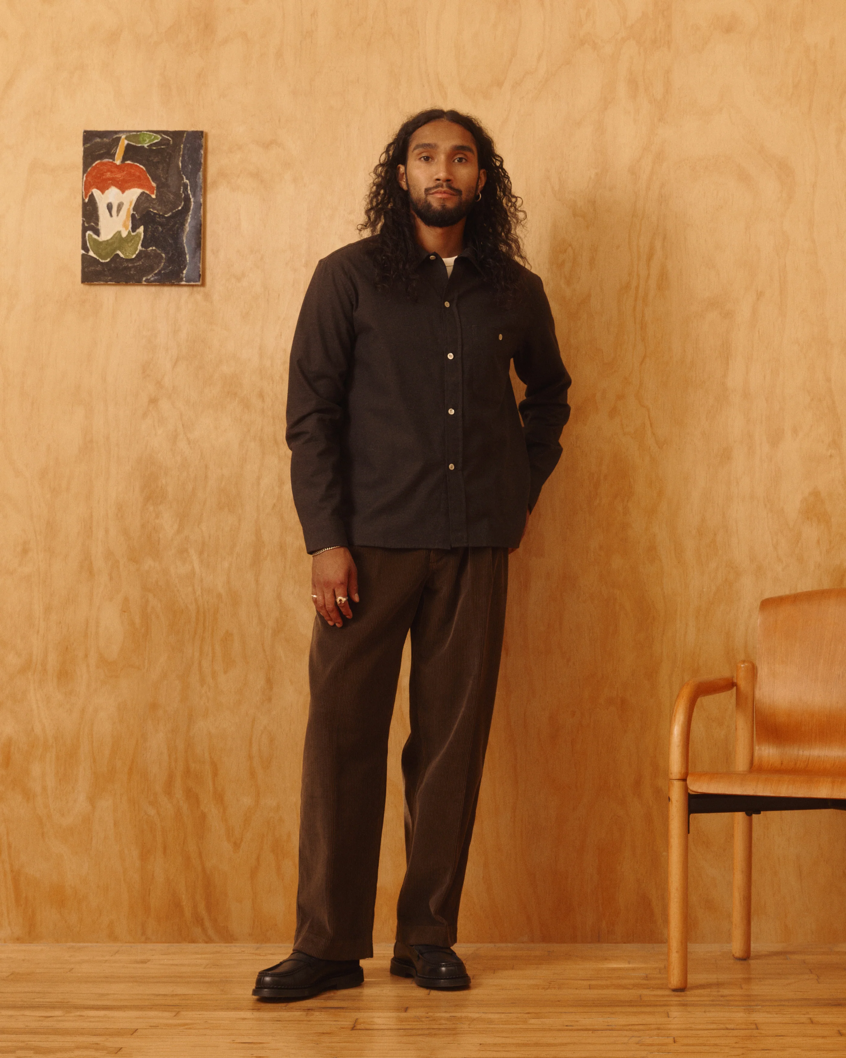 Canal Pleated Corduroy Cotton Pant - Image 5