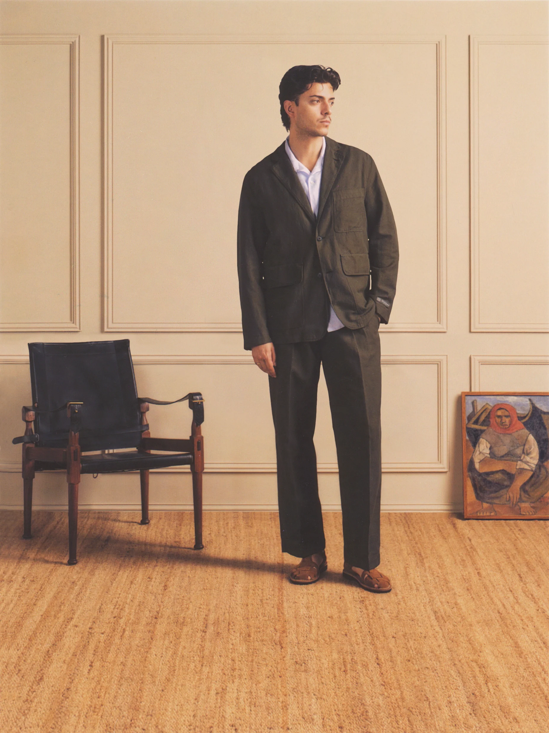 Canal Pleated Twill Cotton & Linen Pant - Image 9