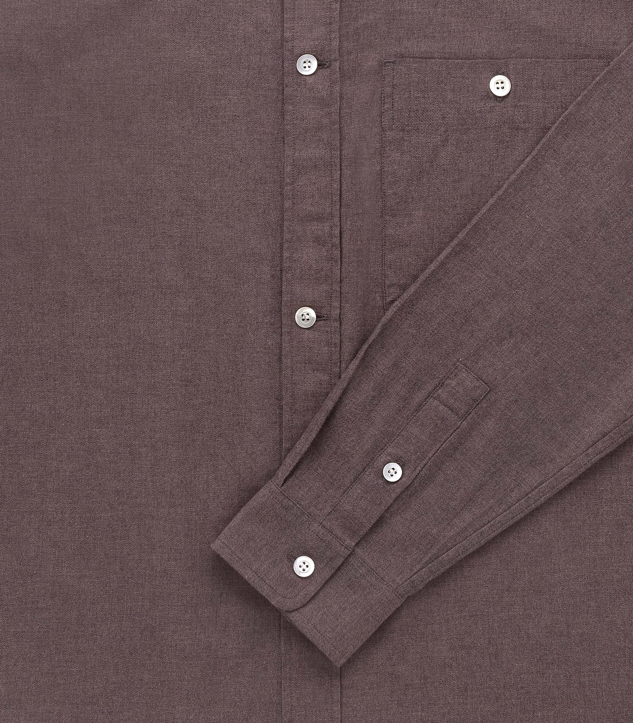 Carmine Flannel Twill Cotton Shirt - Image 3
