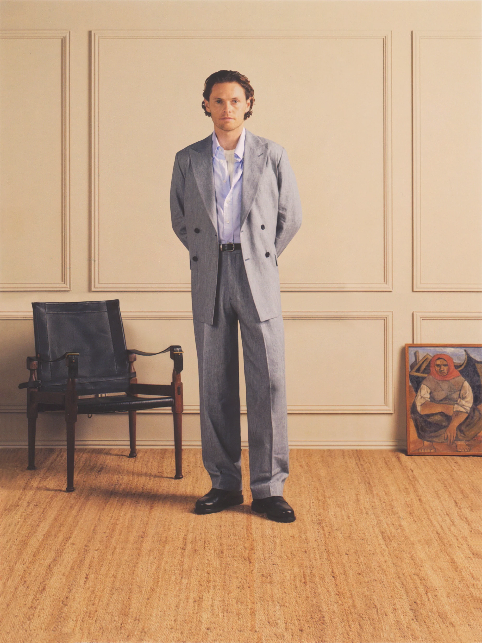 Miles Cotton & Linen Suit Trouser - Image 12