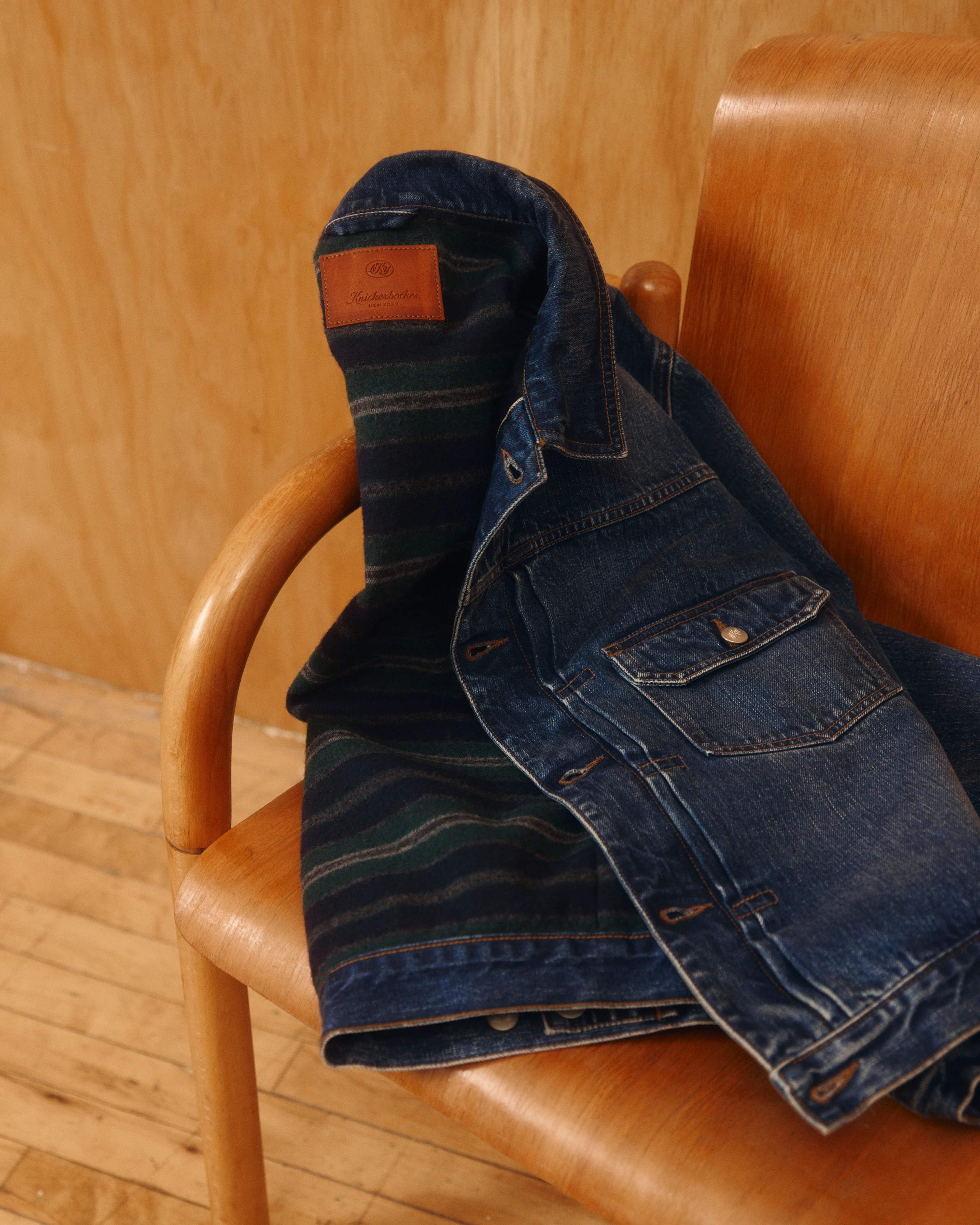 Wayfarer Wool Blanket Lined Denim Trucker - Image 7